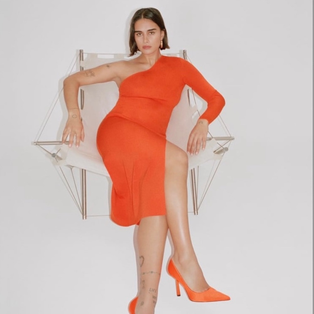 Zara Asymmetric Knit Dress